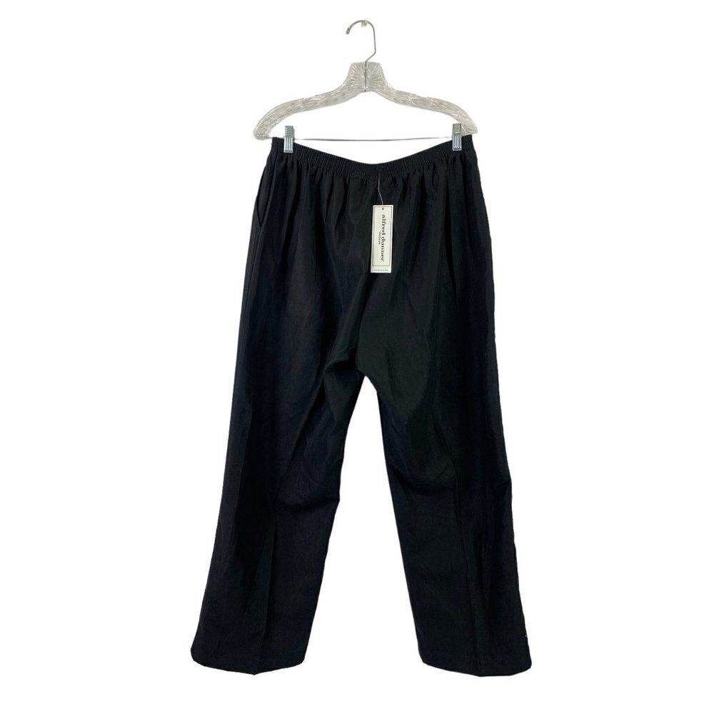 Alfred Dunner Women's Manhattan Skyline Black Pants - Picture 2 of 7